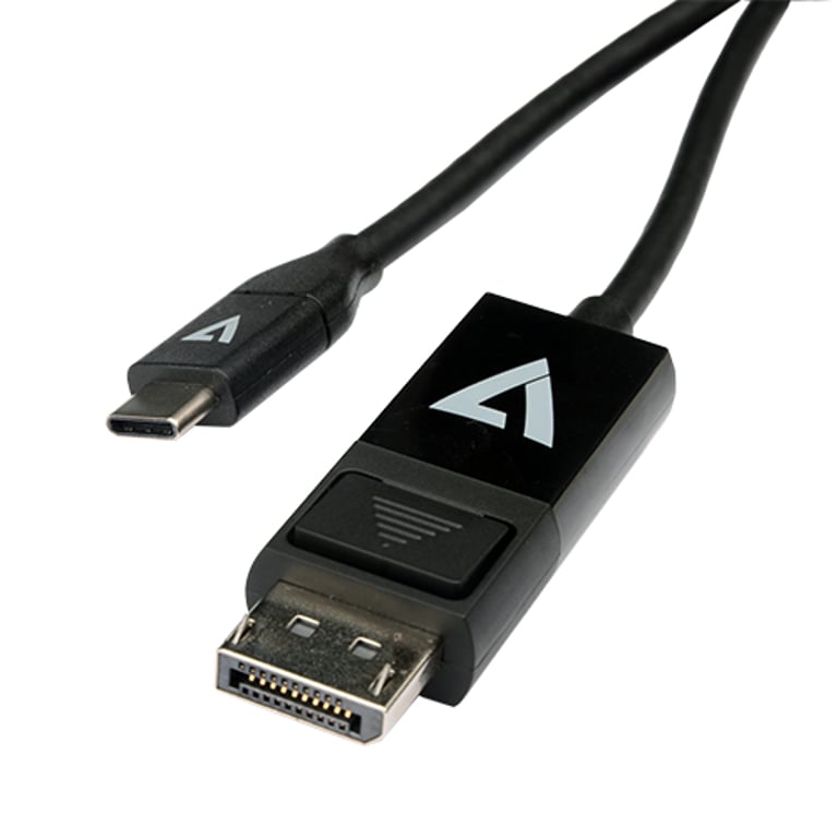 V7 V7UCDP-2M zmieniacz płci / kabli USB Type-C 3.2 Gen 1 DisplayPort Czarny V7UCDP-2M
