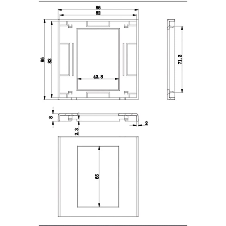 VALUE A/V Faceplate, 86x86mm, white gniazdko elektryczne