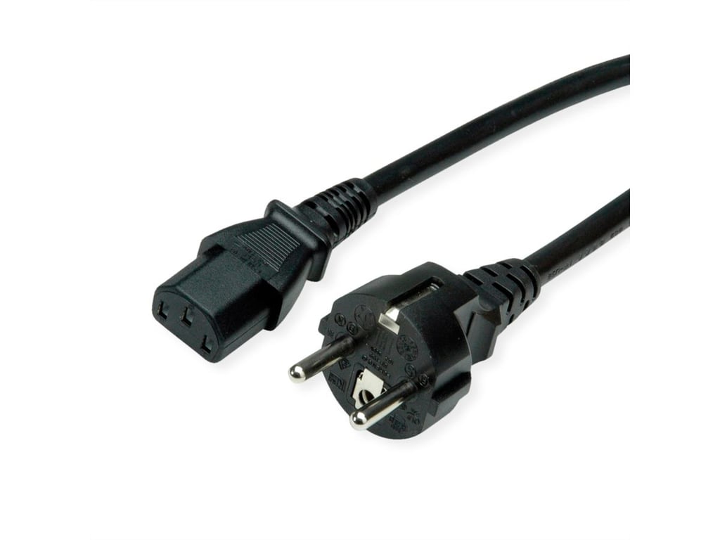 VALUE 19.99.1024 kabel zasilające Czarny 1,8 m Wtyczka zasilająca typu E+F C13 panel 19.99.1024