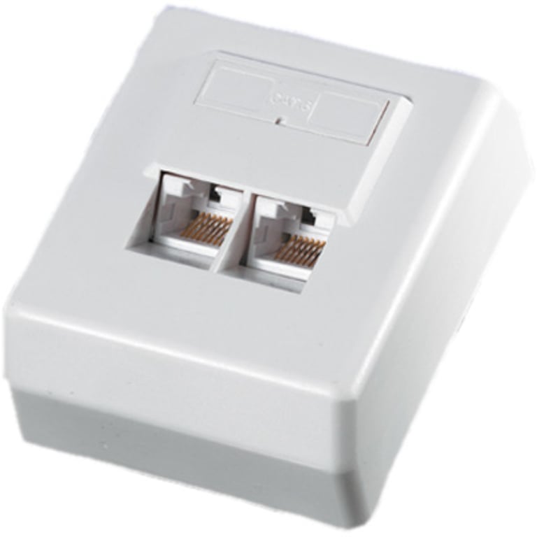 VALUE Cat.6 Surface Mount Wall Jack, unshielded white 25.99.8394