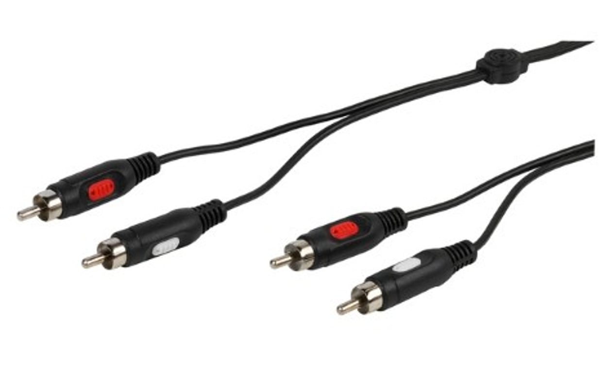 Vivanco 46013 kabel audio 2,5 m 2 x RCA Czarny, Czerwony 46013