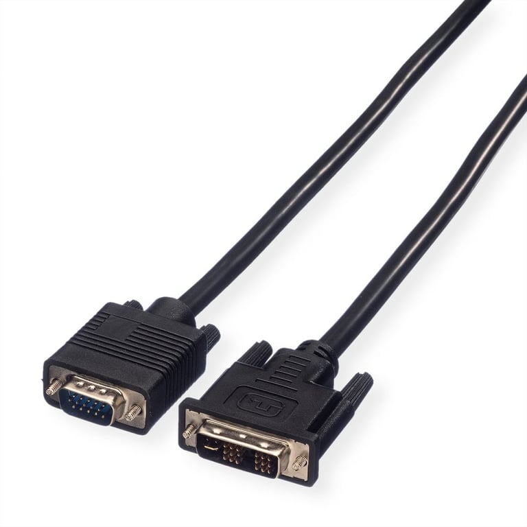 VALUE 11.99.5420 adapter kablowy 2 m DVI VGA (D-Sub) Czarny