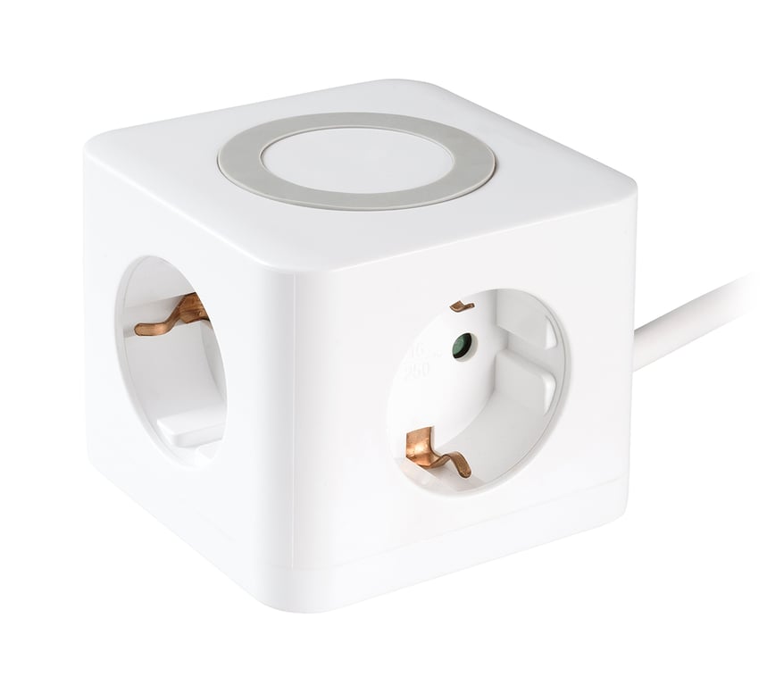 Vivanco PC 3W3USB rozgałęziacz 1,4 m 3 x gniazdo sieciowe  Biały