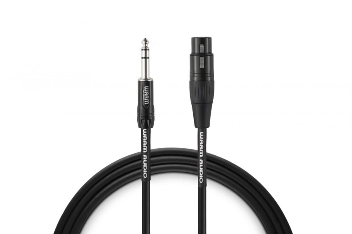 Warm Audio PRO-XLRF-TRSM-6 kabel audio 1,8 m XLR 6.35mm TRS Czarny PRO-XLRF-TRSM-6