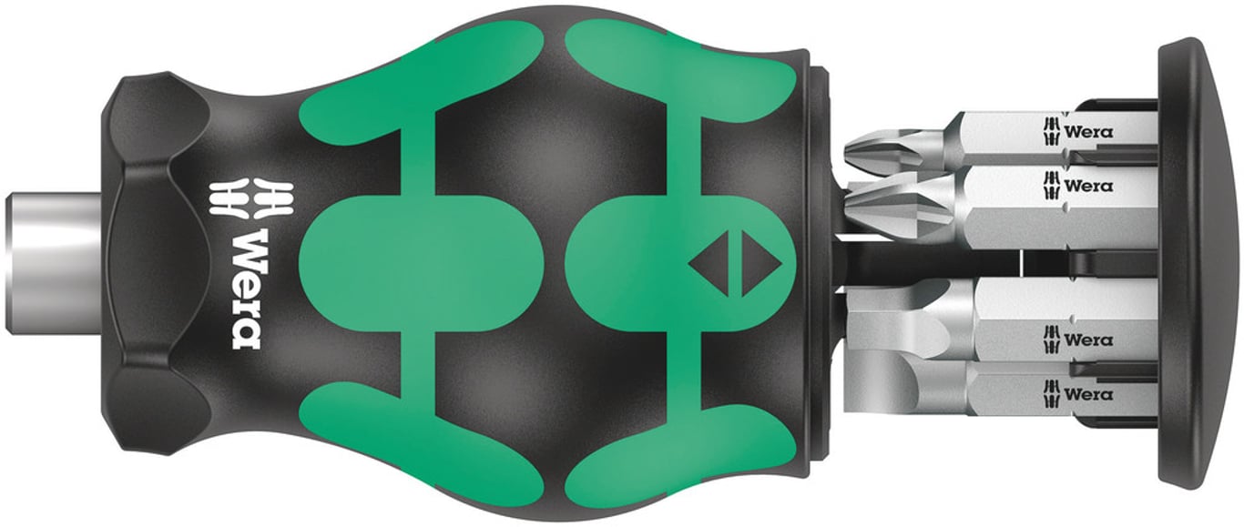 Wera Kraftform Kompakt Stubby Magazin 5 Śrubokręt z wymiennymi końcówkami Prosty śrubokręt
