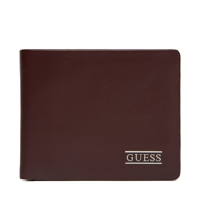Duży Portfel Męski Guess SMNEBR LEA24 Brązowy