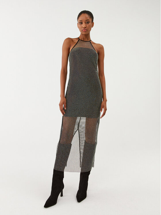 Patrizia Pepe Sukienka koktajlowa 8A1011/A9U8-K103 Czarny Regular Fit