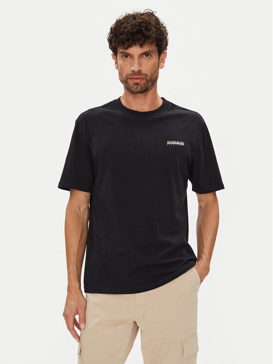 Napapijri T-Shirt Smallbox NP0A88TR Czarny Regular Fit