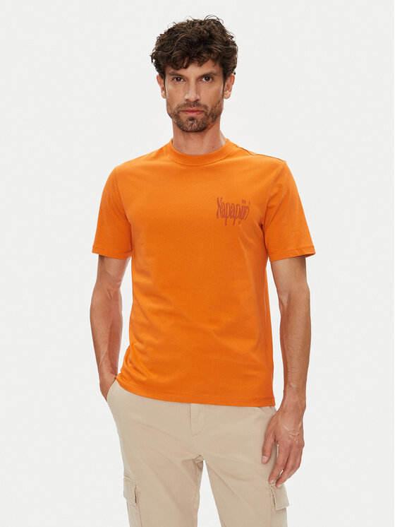 Napapijri T-Shirt S-Turrach NP0A893U Pomarańczowy Regular Fit