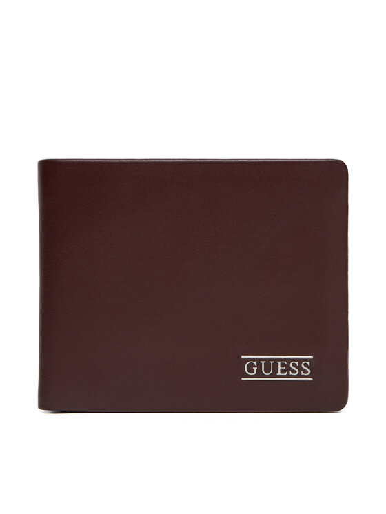Guess Duży Portfel Męski SMNEBR LEA24 Brązowy