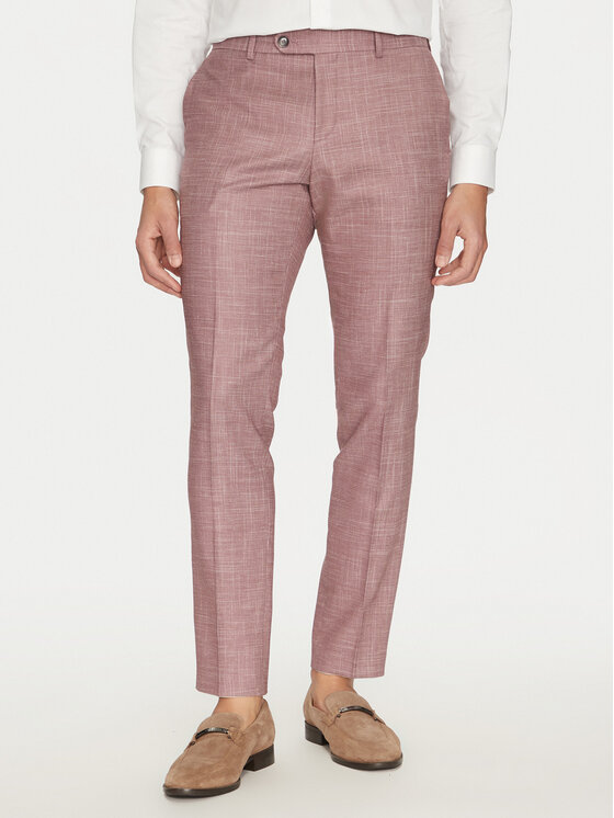 BOSS Spodnie materiałowe H-Genius-251 50535685 Różowy Slim Fit
