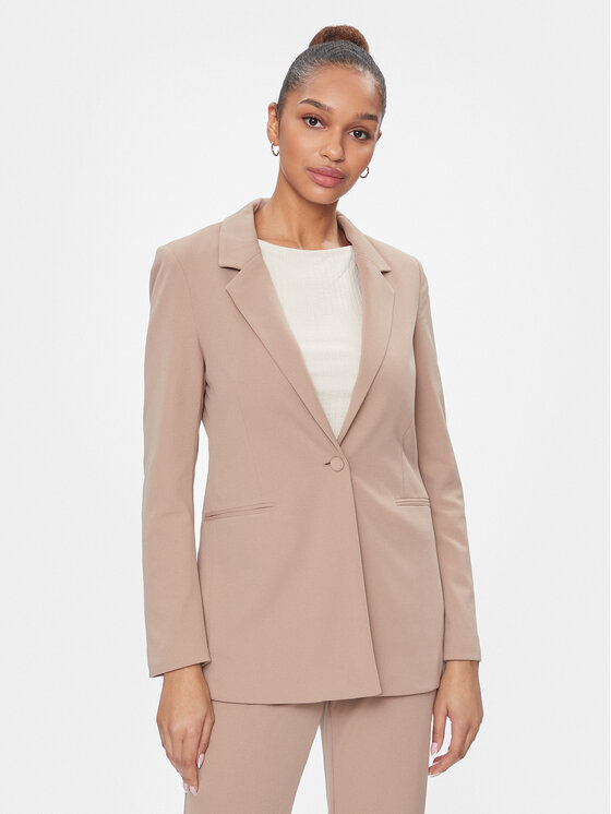 Vero Moda Marynarka Sara 10299864 Beżowy Slim Fit