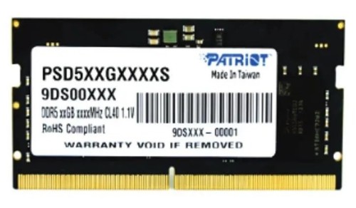 Patriot SO-DIMM DDR5 16GB 5600MHz 1 Rank Bulk 7D5956CC80K00200PT