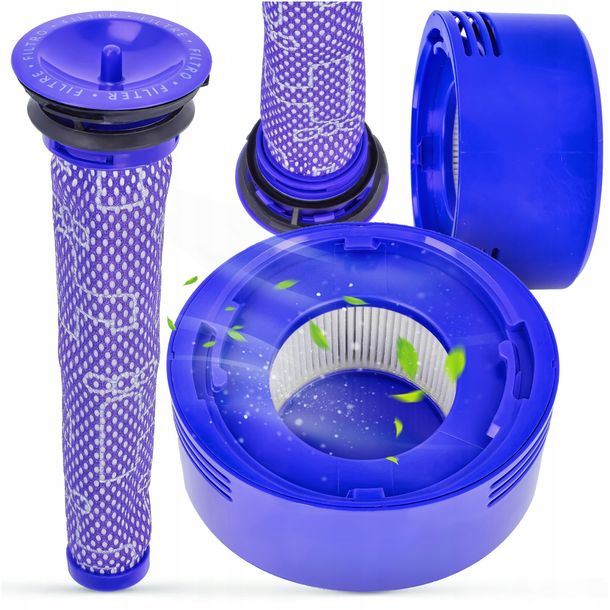 FILTRY DO ODKURZACZA DYSON V7 V8 Absolute Animal FILTR HEPA + WLOTOWY 2szt