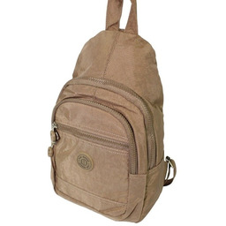 Praktyczny Plecak Materiałowy Kresz Wodoodporny BAG STREET 2257 BRĄZOWY 35 x 21 x 12 [cm]