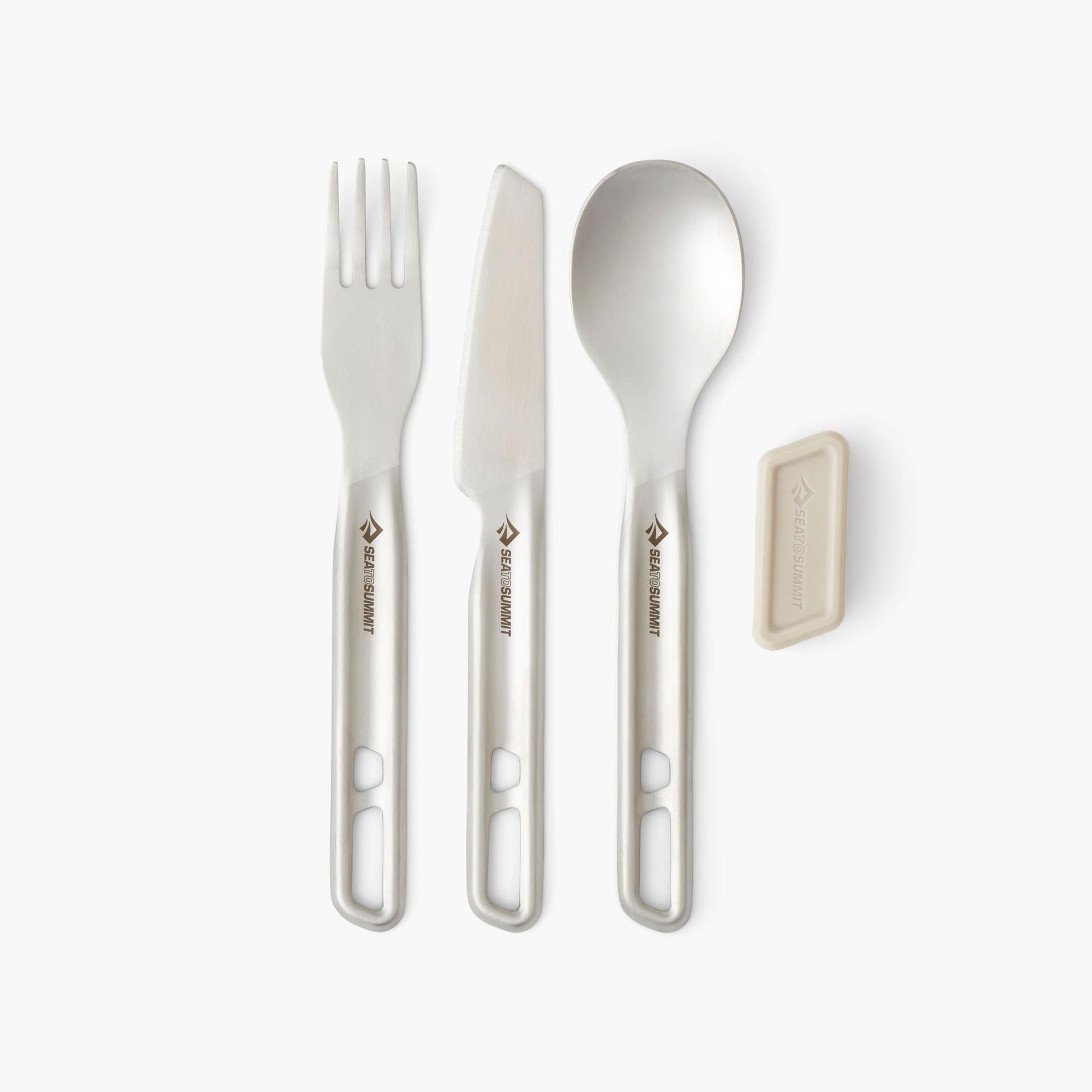 Sztućce turystyczne Sea to Summit Detour SL Steel Cutlery Set 2P