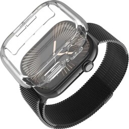 Fixed Etui + szkło hartowane Pure Watch do Apple Watch 10 46 mm, przezroczyste