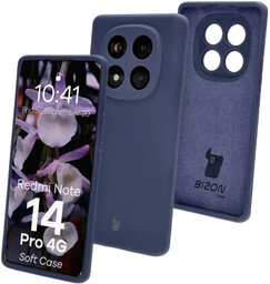 Bizon Silikonowe etui Soft Case do Xiaomi Redmi Note 14 Pro 4G, ciemnoniebieskie