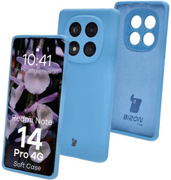 Bizon Silikonowe etui Soft Case do Xiaomi Redmi Note 14 Pro 4G, niebieskie