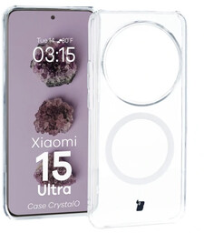 Bizon Etui z pierścieniem magnetycznym Case CrystalO do Xiaomi 15 Ultra, przezroczyste