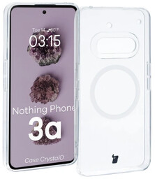 Bizon Etui z pierścieniem magnetycznym Case CrystalO do Nothing Phone (3a), przezroczyste