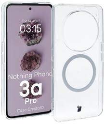Bizon Etui z pierścieniem magnetycznym Case CrystalO do Nothing Phone (3a) Pro, przezroczyste