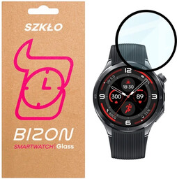 Bizon Szkło hybrydowe Glass Watch Edge Hybrid dla OnePlus Watch 3, czarne