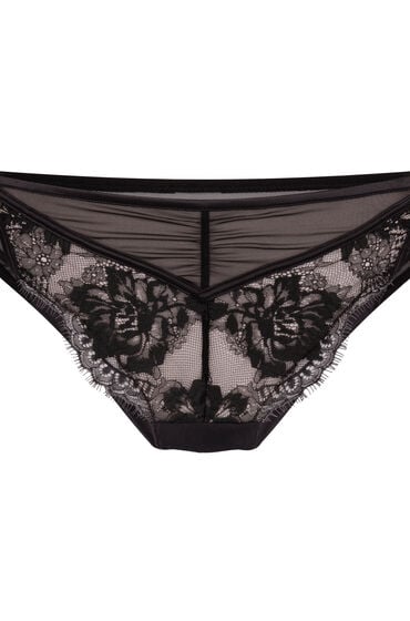 Hunkemöller Brazyliany Cynthia z wysokim wycięciem Czarny