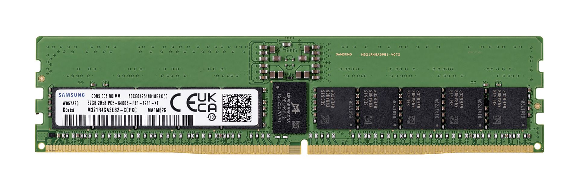 Samsung RDIMM DDR5 32GB 2Rx8 6400MHz PC5-51200 ECC REGISTERED M321R4GA3EB2-CCP M321R4GA3EB2-CCP