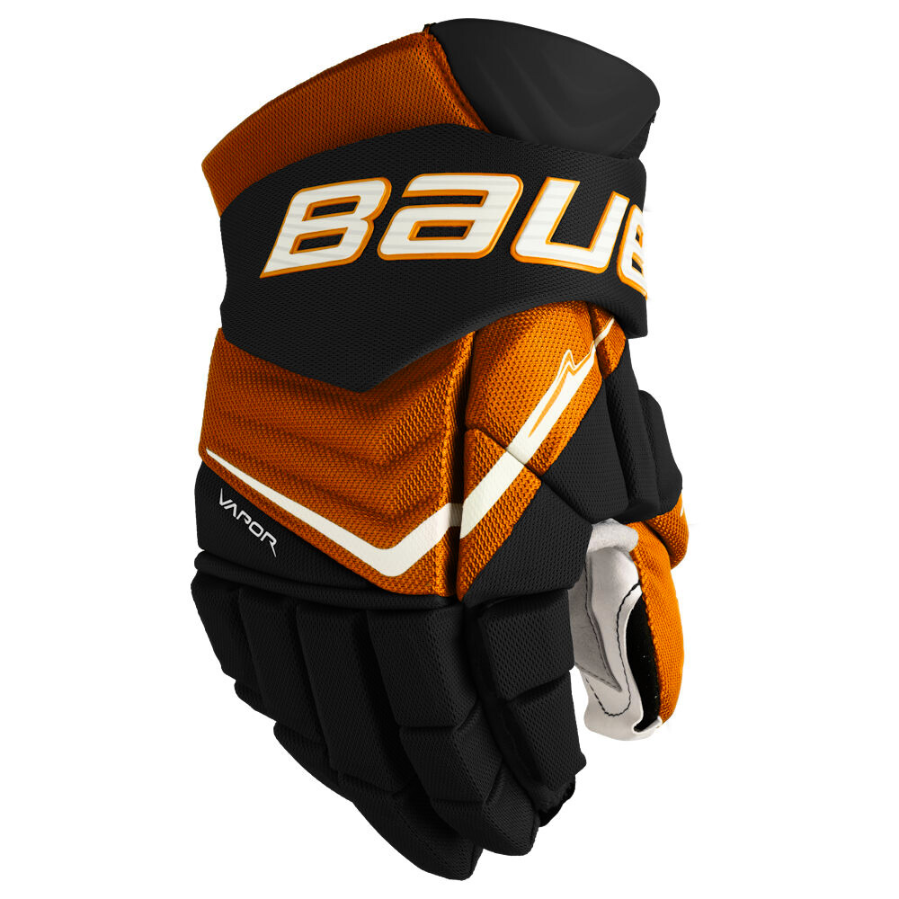 Rękawice hokejowe Bauer Vapor FLYLITE Black/Orange Intermediate 13 cali