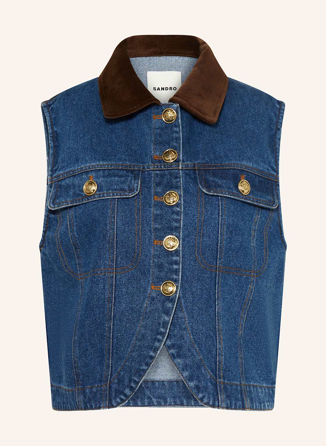 Sandro Kamizelka Jeansowa blau