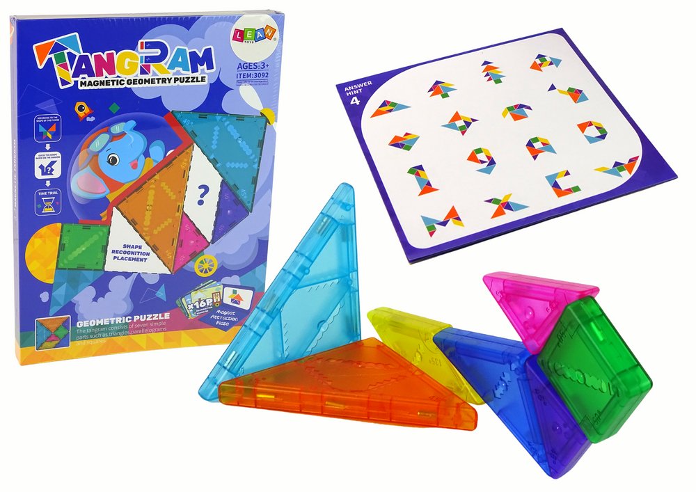 DLA DZIECI UKŁADANKA TANGRAM 7 MAGNETYCZNYCH KLOCKÓW