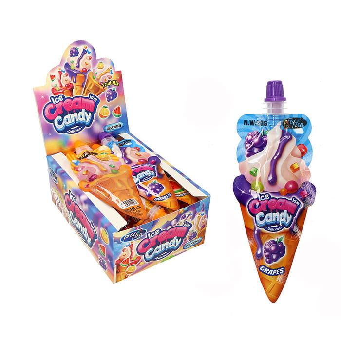 ICE CREAM CANDY WYCISKANY ŻEL OWOCOWY (20G) 30SZT