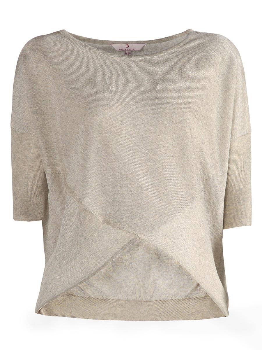 Damski sweter ciążowy rękawy kimono beżowy Bellybutton Maternity, r.I