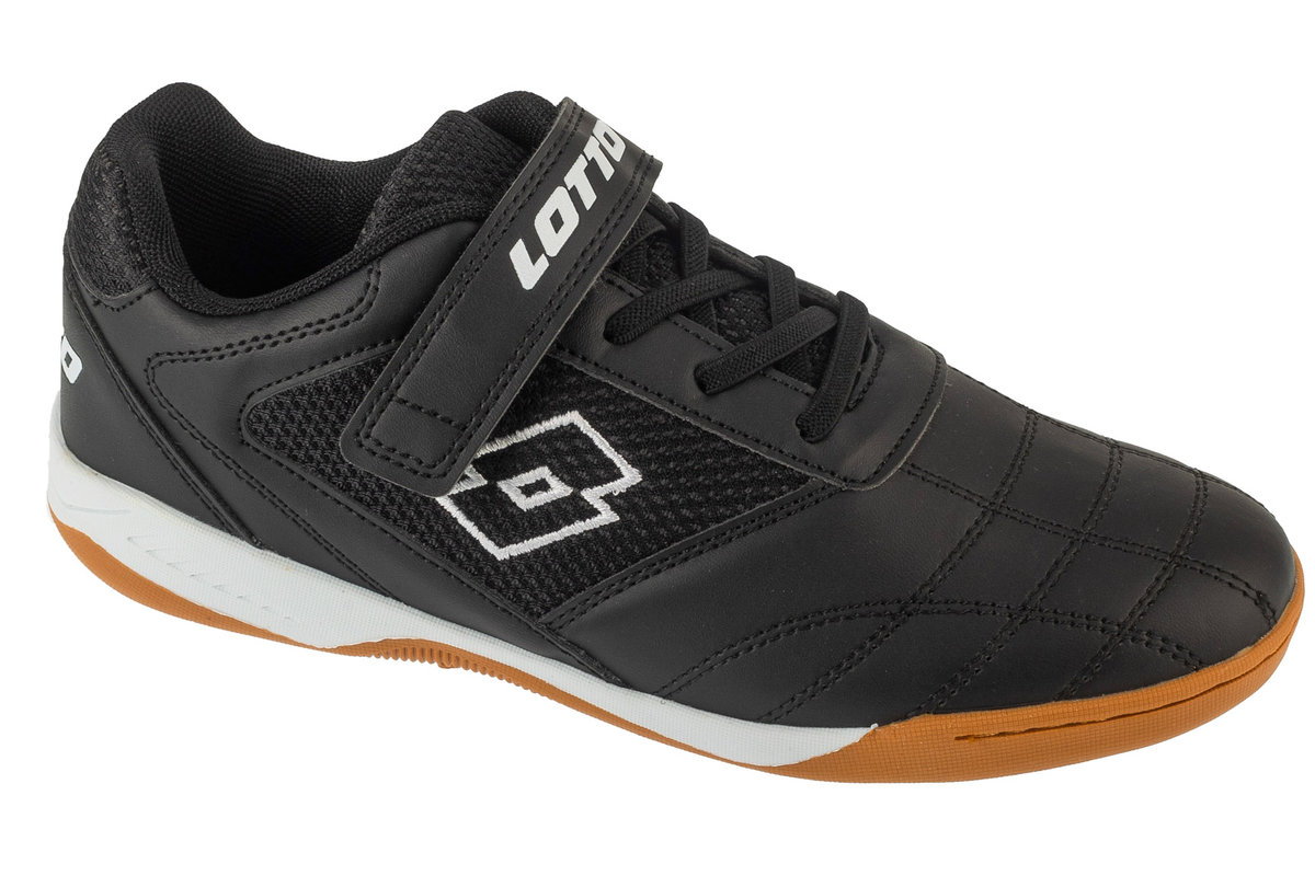 Lotto Whizzer T 2600120T-1110, dla chłopca, buty halowe - halówki, Czarne