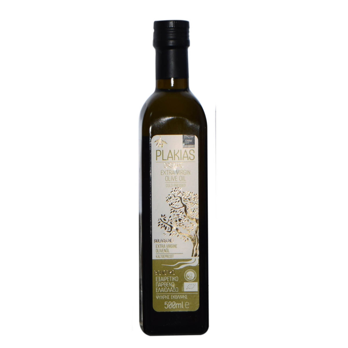 Grecka Oliwa z oliwek Extra Virgin BIO Plakias 500 ml butelka