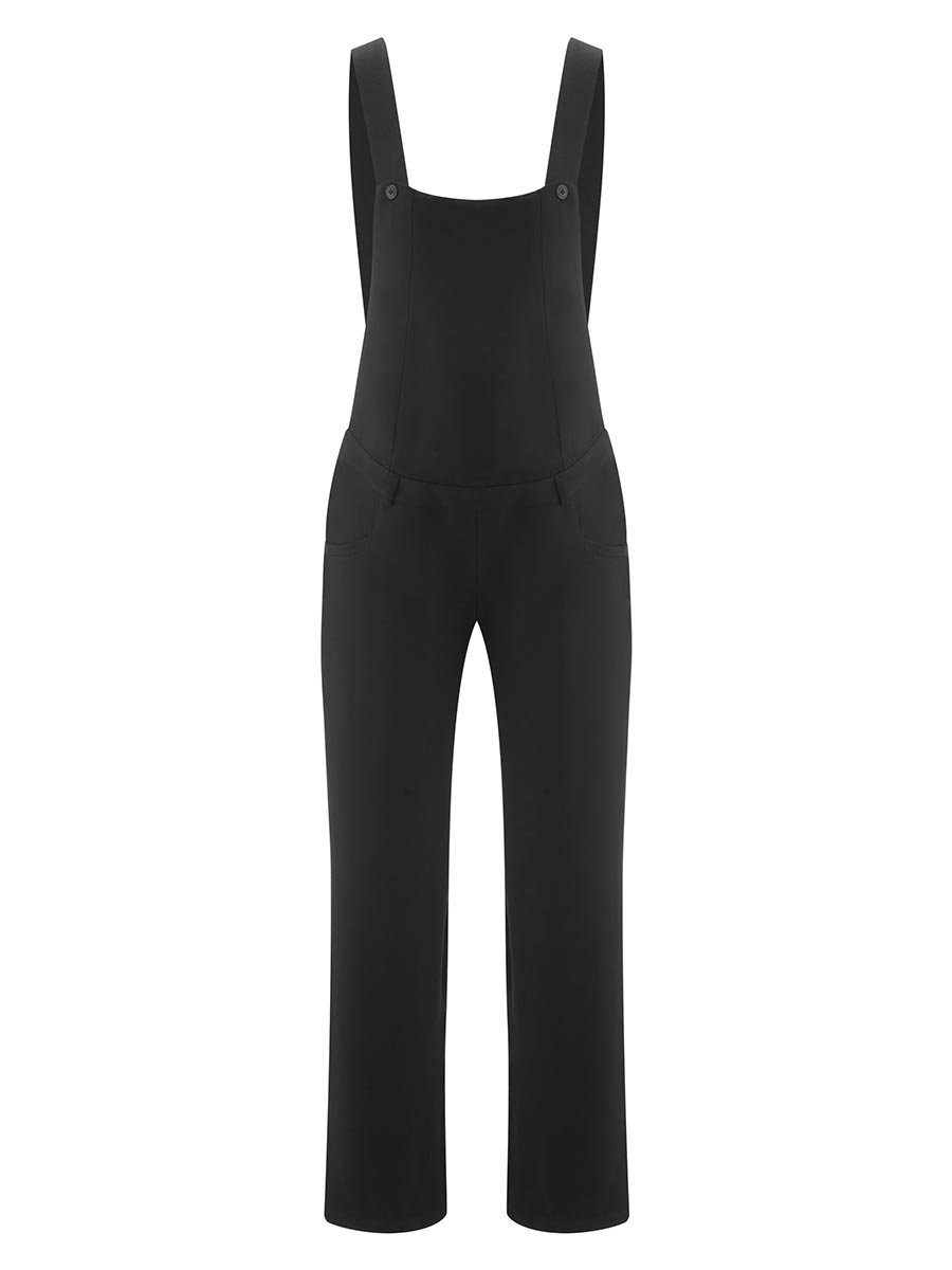 Damskie spodnie ogrodniczki ciążowe czarne Bellybutton Maternity, r.36