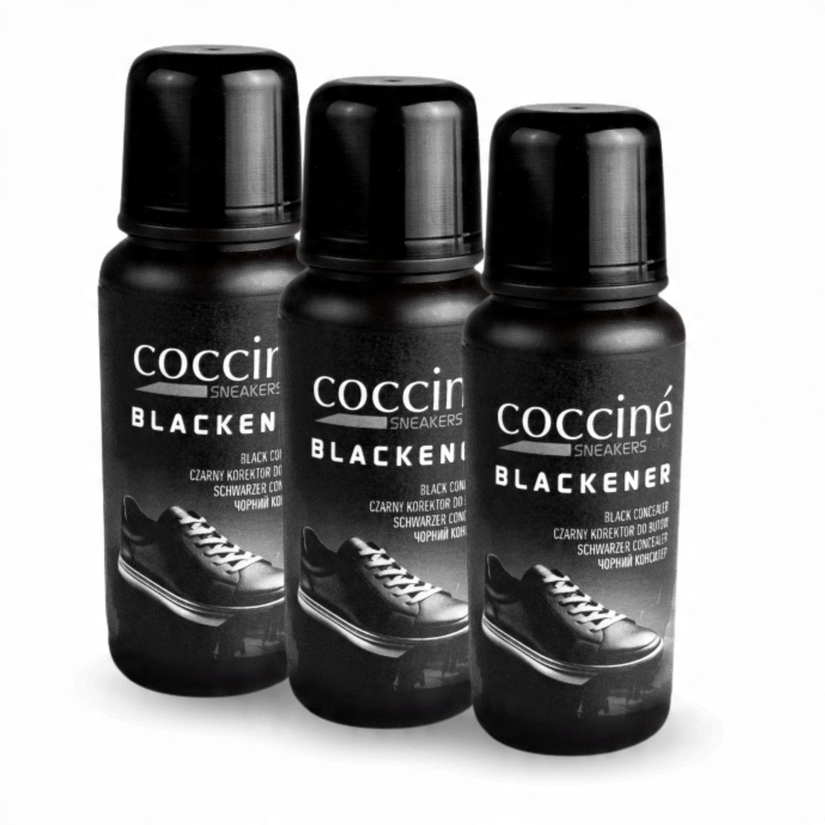 Czarnidło do Butów Pasta do Sneakersów Czarna 3x Blackener Coccine Zestaw