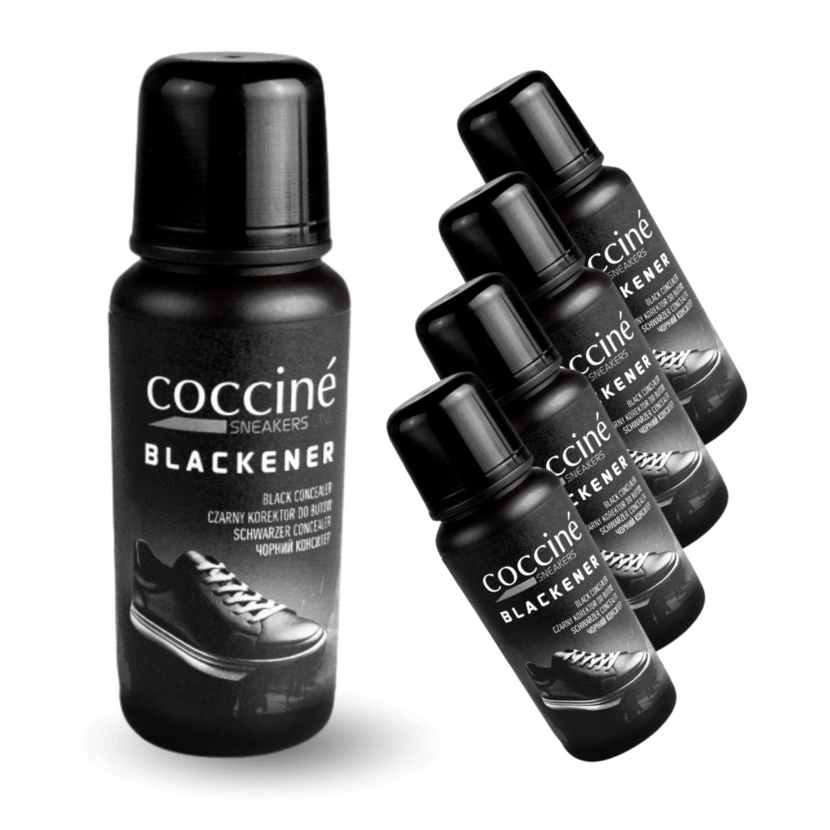 Zestaw 4x Czarnidło do Butów Pasta do Sneakersów Blackener Coccine 75ml