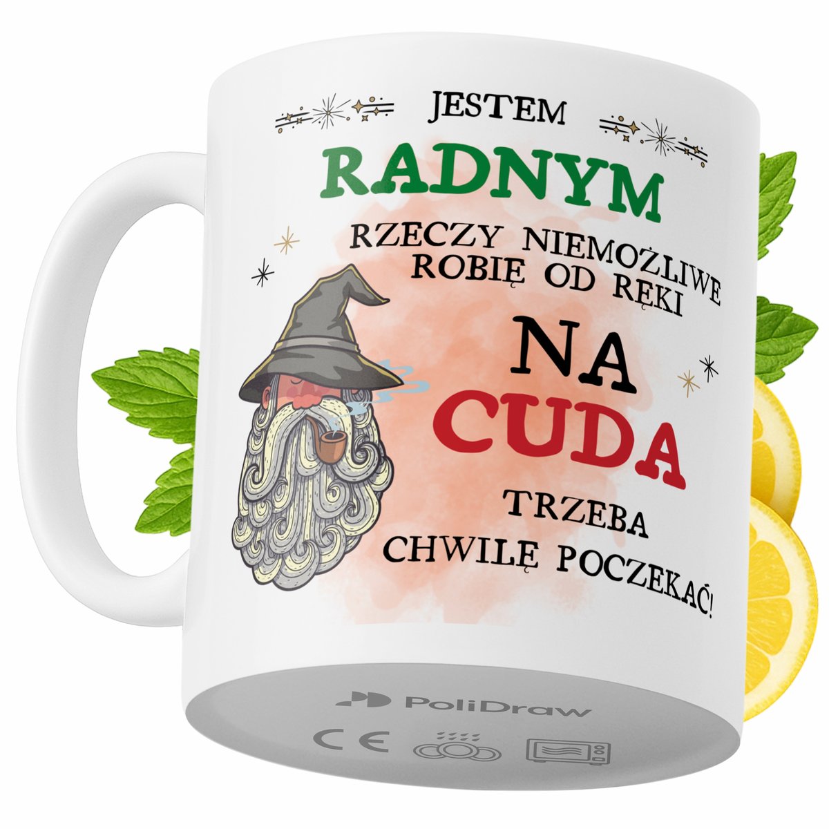 Kubek Dla Radnego na Prezent z Nadrukiem ze Zdjęciem 330 ml PoliDraw