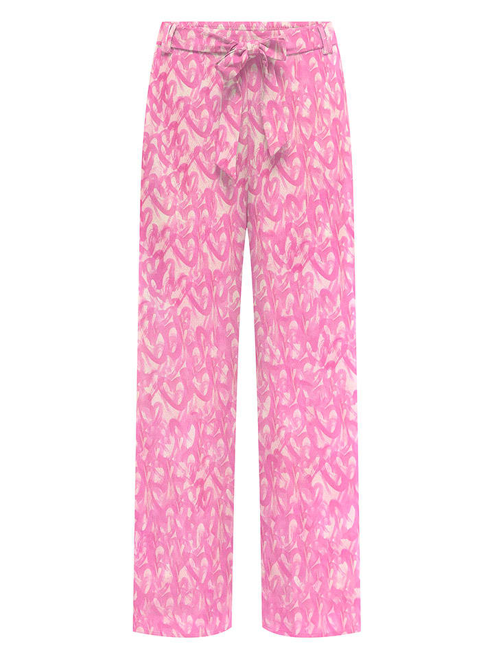 ONLY Spodnie w kolorze różowym