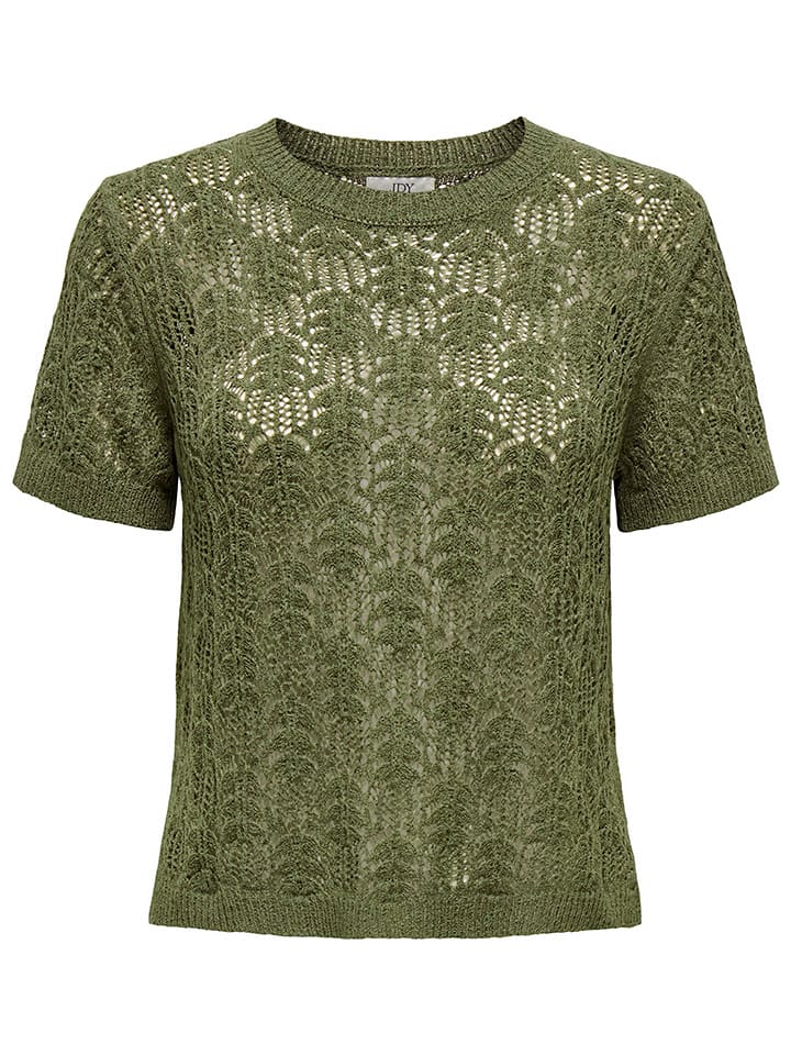 JDY Koszulka dzianinowa w kolorze khaki