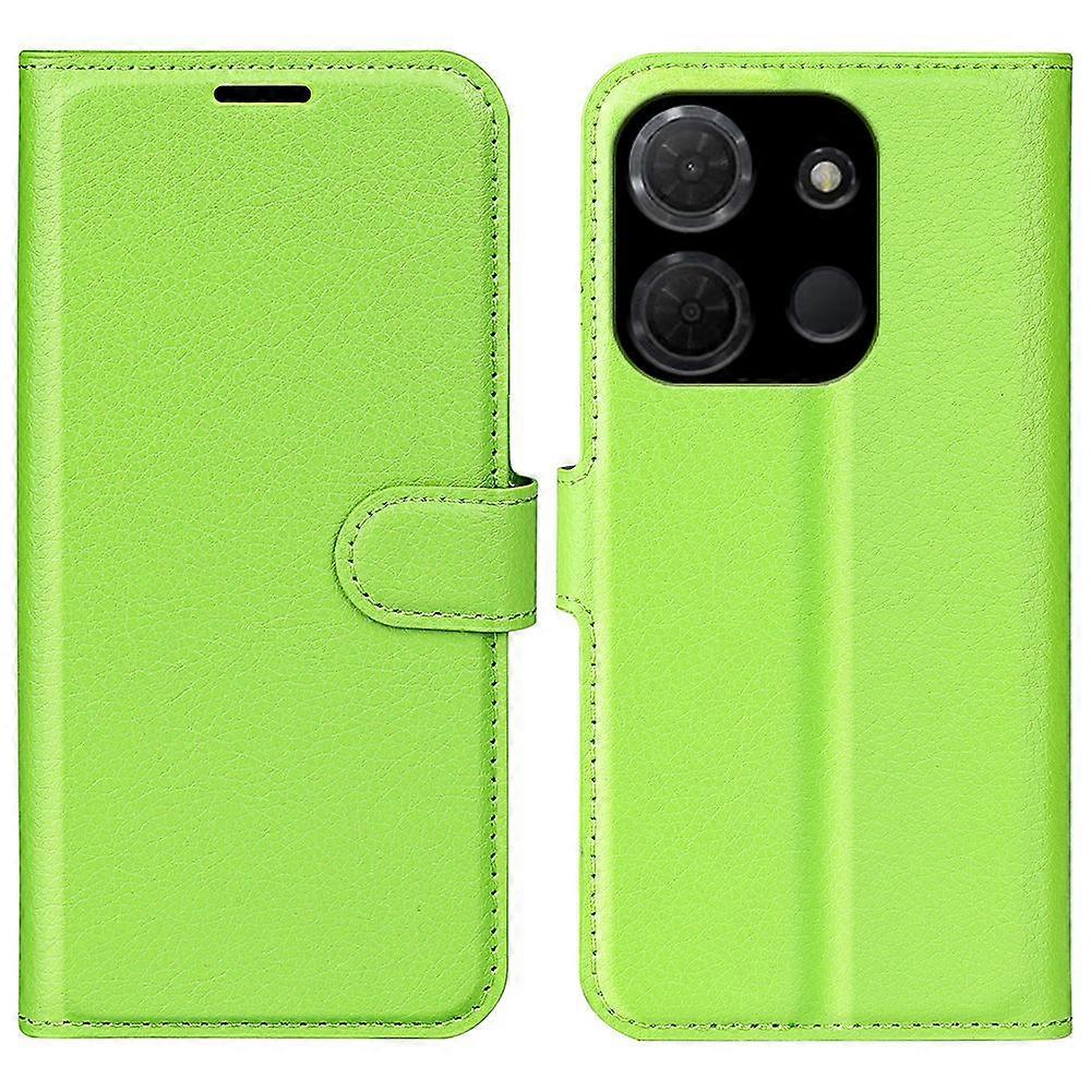 Do etui TCL 503 Litchi Texture Odporny na wstrząsy skórzany portfel na telefon Zielony