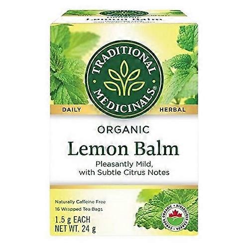 Traditional Medicinals Tradycyjne leki Organiczna herbata ziołowa z melisy, 16 torebek herbaty (skrzynka 6)