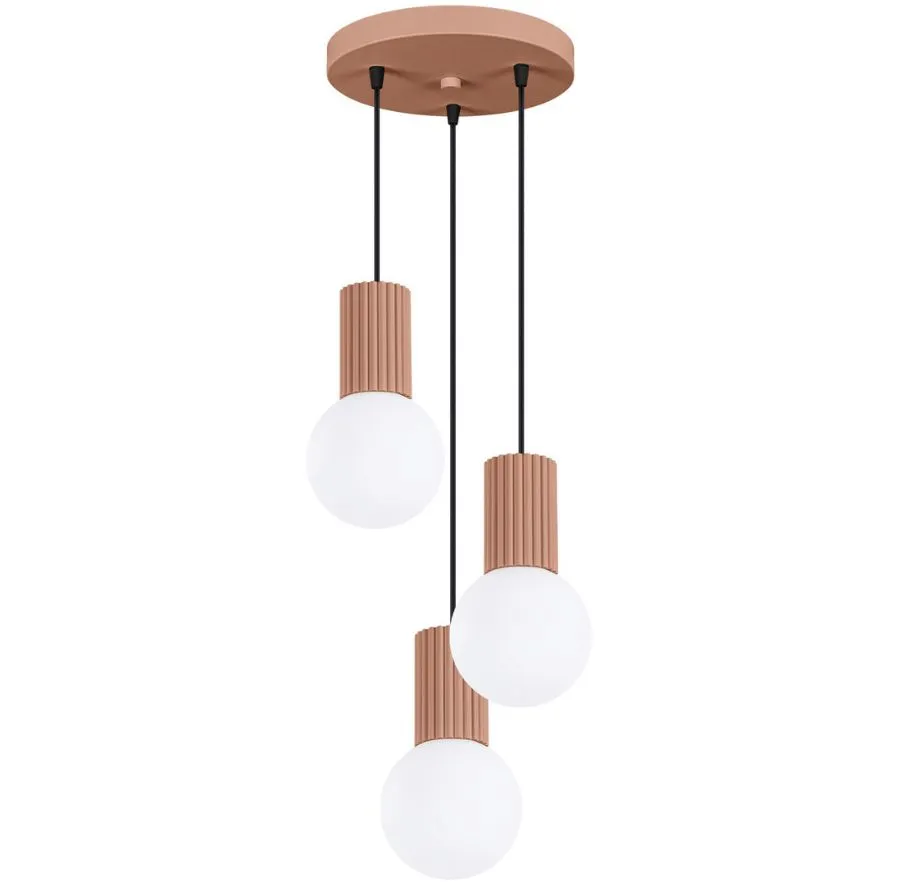 Beżowa lampa w stylu industrialnym - K600-Buble