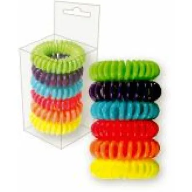 Top Choice Gumki do włosów sprężynki wire wielokolorowe 6 szt.
