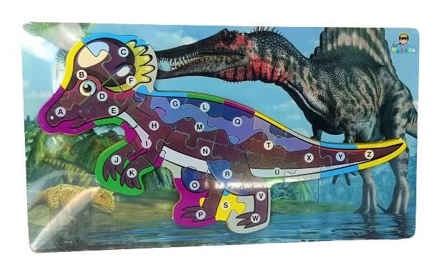 Układanka Puzzle Montessori DINOZAUR ALFABET