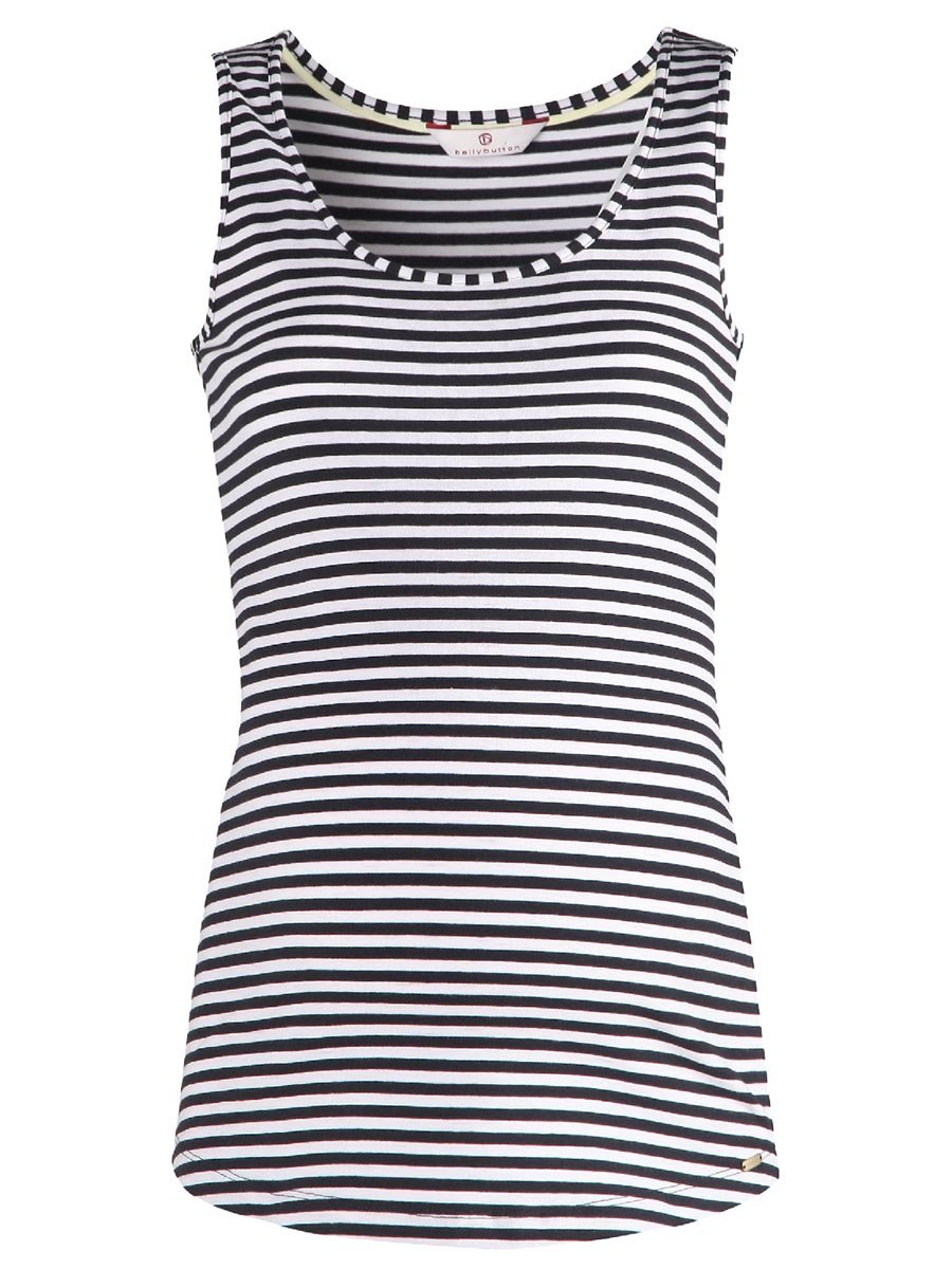 Damski top ciążowy w paski czarny Bellybutton Maternity, r.L