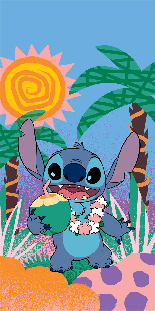 Ręcznik kąpielowy Stitch 140 x 70 cm Halantex 100% bawełna Disney plażowy