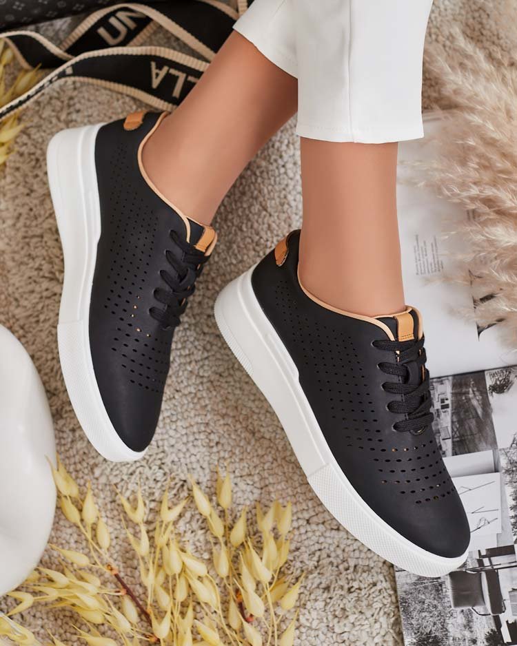 Royalfashion Damskie ażurowe buty sportowe Deromias-40